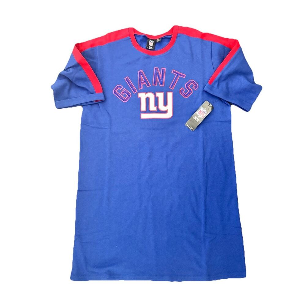 Womens New York Giants Sleepwear Shirt NFL Team Apparel Large Fleece Pajama PJ